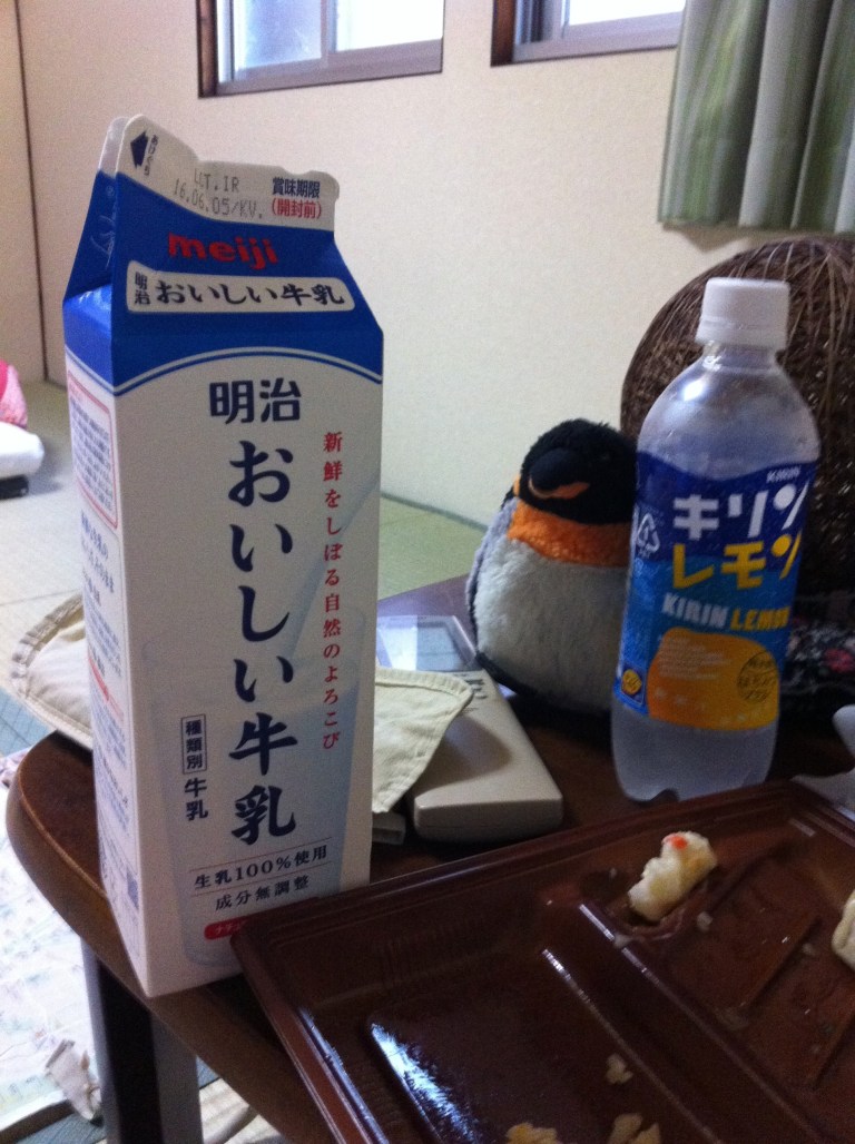 penguin eating breakfast