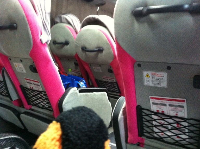 penguin on bus