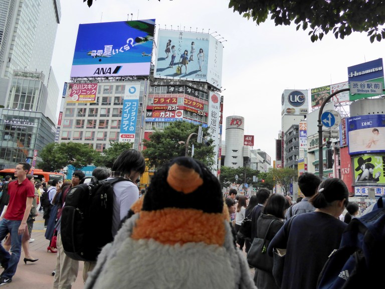 penguin at Shibuya crossing