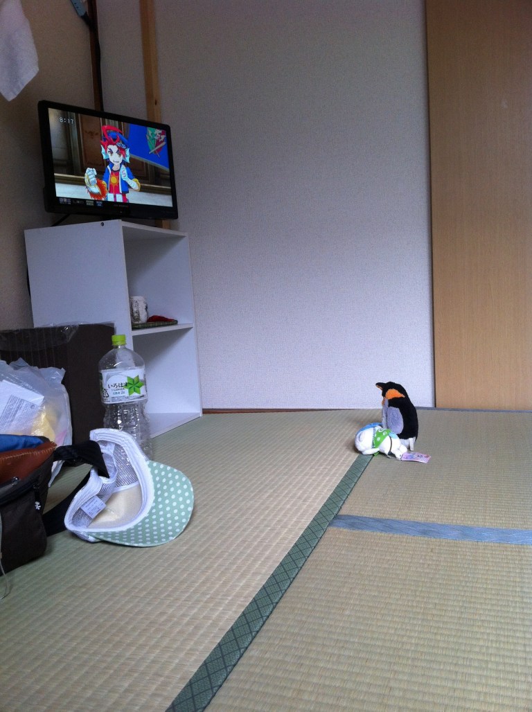 penguin and friend watching TV
