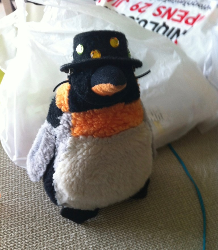 penguin wearing hat